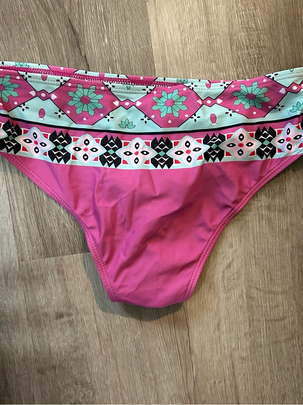 Pink Patterned Bikini Bottom - Picture 2 of 6